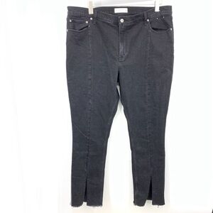 Abercrombie & Fitch Women Size 35 20 Jeans Black Skinny High Rise Pant Silt Seam
